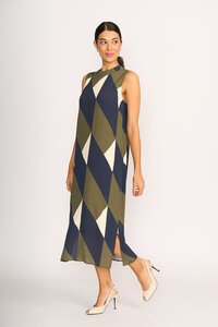 Foil Side Split Dress