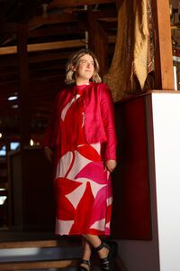 Foil Side Split Dress