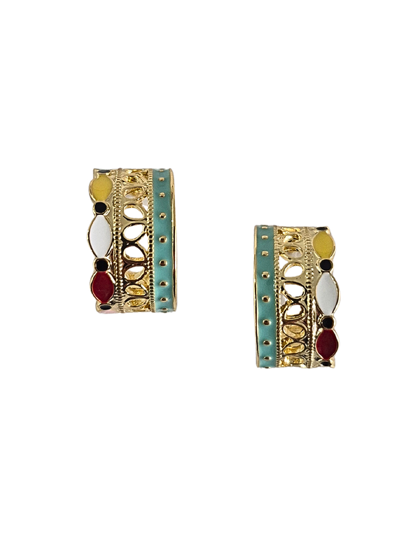 Zoda Enamel Hoop Earring