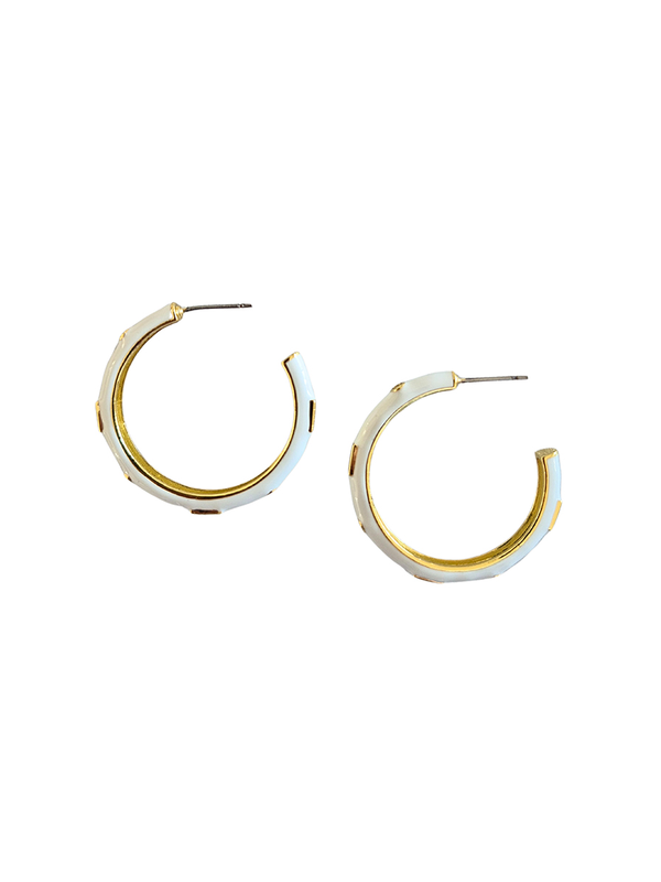 Zoda Enamel Hoop Earring