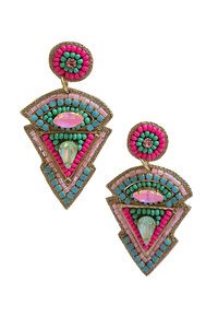 Zoda Beaded Statement Pink Earring