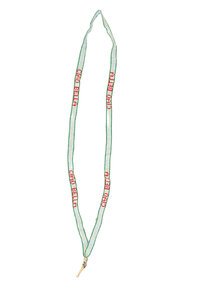Zoda Beaded White Lanyard