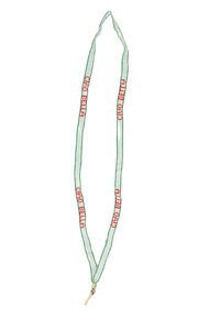 Zoda Beaded White Lanyard