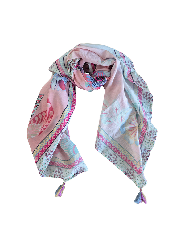 Zoda Pure Cotton Pink Scarf