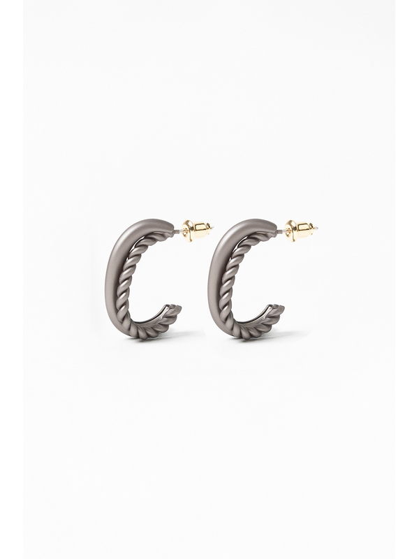 Stella + Gemma Half Chain Hoop Earring