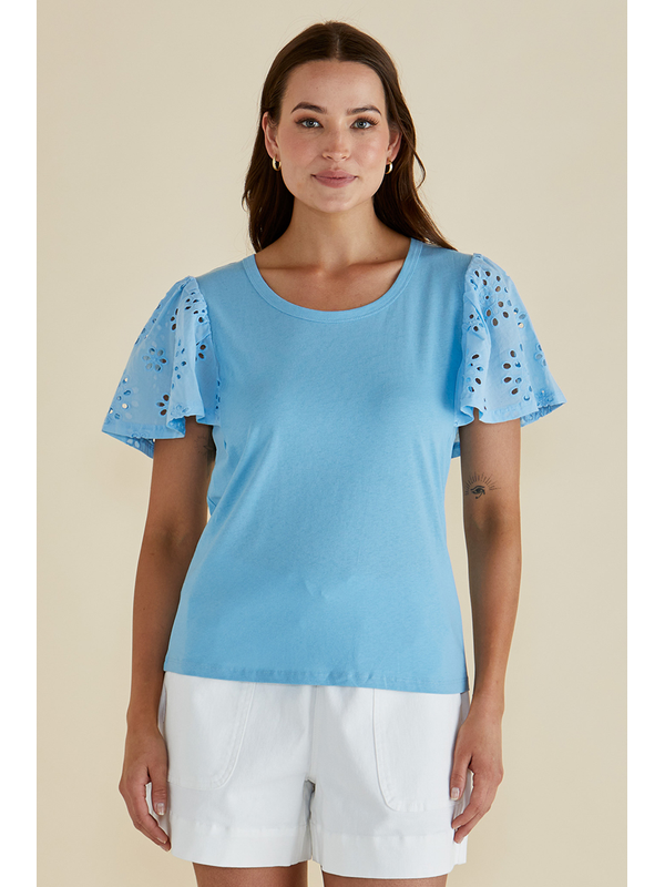 Betty Basics Lottie Embroidered Tee