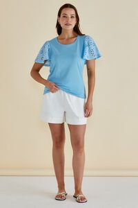 Betty Basics Lottie Embroidered Tee