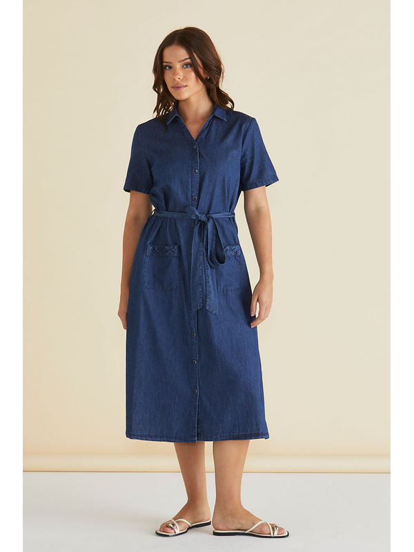 Betty Basics Soft Denim Shirt Dress