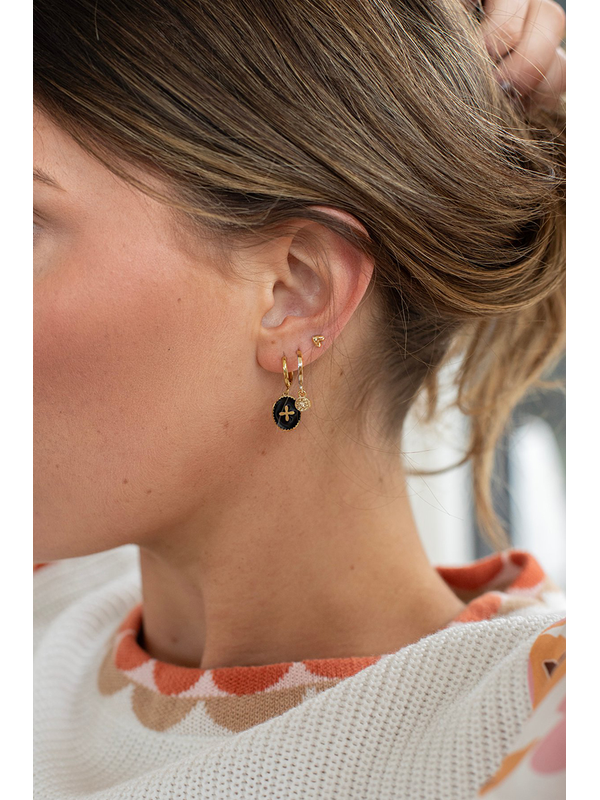 Antler Black X Earring