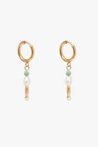 Antler Pearl Fish Earring