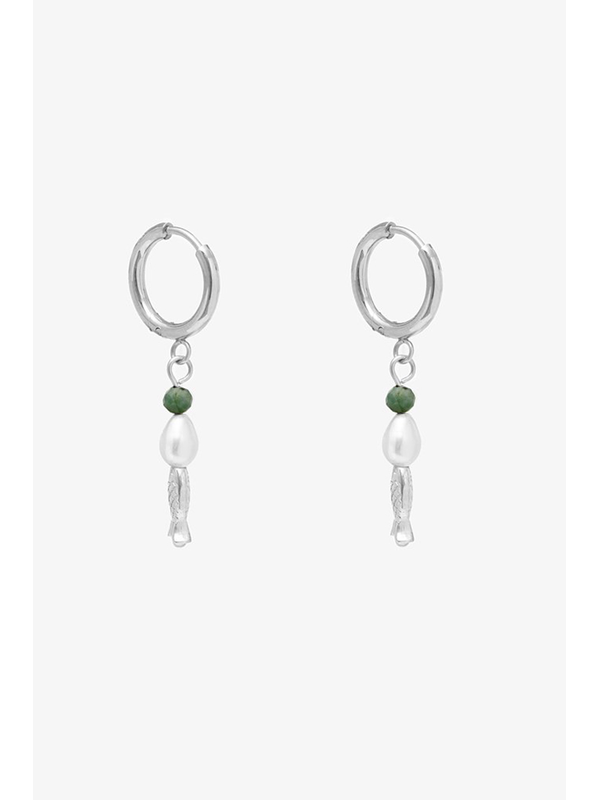 Antler Pearl Fish Earring