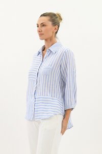 Worthier Linen Stripe Collar Shirt