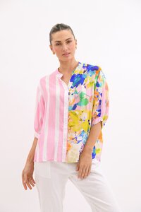 Worthier Lila Mix Linen Shirt