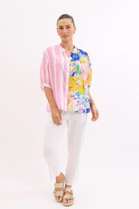 Worthier Lila Mix Linen Shirt