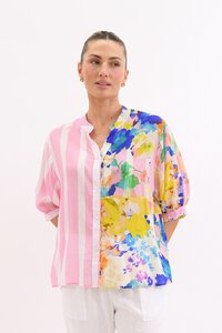 Worthier Lila Mix Linen Shirt
