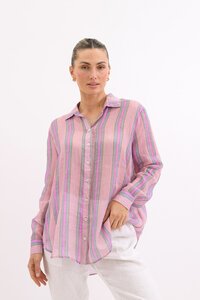 Worthier Summer Crush Linen Stripe Shirt