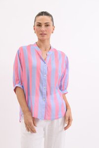 Worthier Dorothy Wide Stripe Linen Shirt
