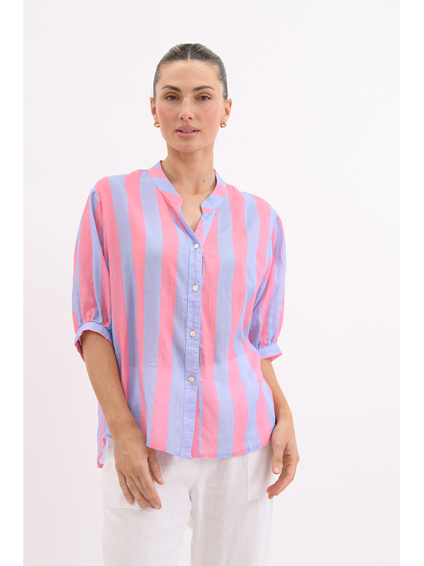 Worthier Dorothy Wide Stripe Linen Shirt