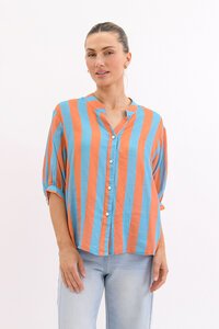 Worthier Dorothy Wide Stripe Linen Shirt