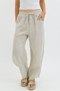 Worthier Linen Barrel Pants