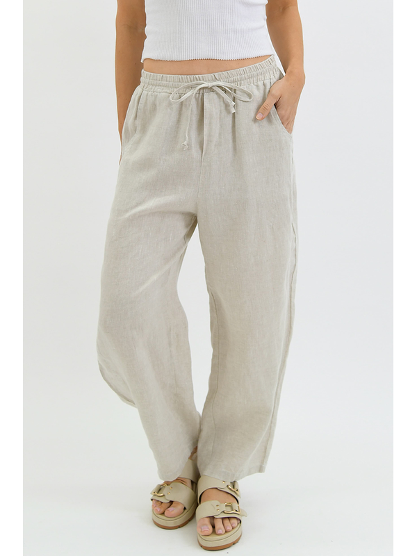 Worthier Linen Barrel Pants