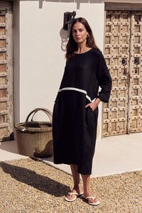 Tirelli Contrast Trim Ovoid Dress - Pre Order