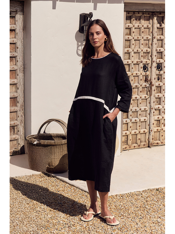 Tirelli Contrast Trim Ovoid Dress - Pre Order