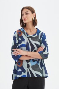 Tirelli High Neck Print Top - Pre Order
