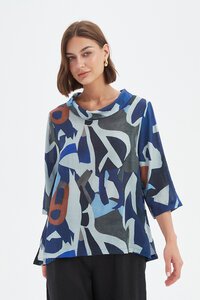 Tirelli High Neck Print Top - Pre Order