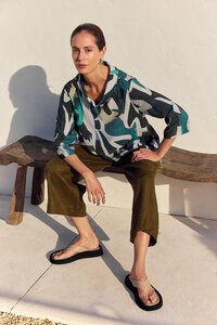 Tirelli High Neck Print Top - Pre Order