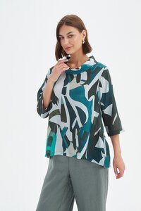 Tirelli High Neck Print Top - Pre Order