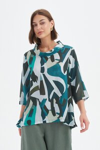Tirelli High Neck Print Top - Pre Order