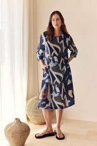 Tirelli Curve Seam Print Dress - Pre Order