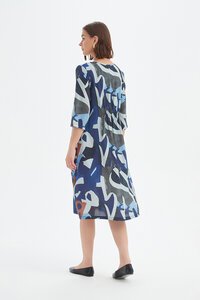 Tirelli Curve Seam Print Dress - Pre Order