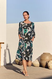 Tirelli Curve Seam Print Dress - Pre Order