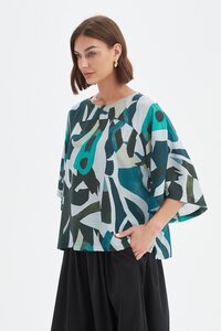Tirelli Wide Sleeve Print Top - Pre Order