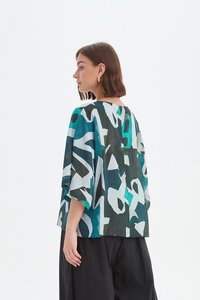 Tirelli Wide Sleeve Print Top - Pre Order