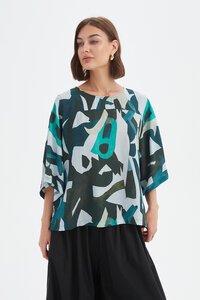 Tirelli Wide Sleeve Print Top - Pre Order