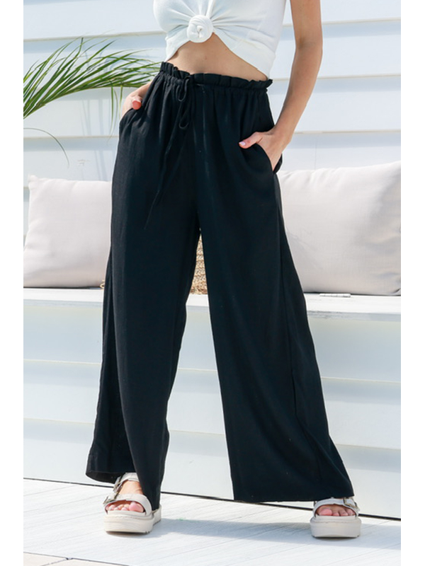 Miss Marlow Linen Drawstring Pocket Pant