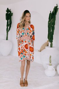 Joop & Gypsy Emelie Floral Wrap Knee Dress