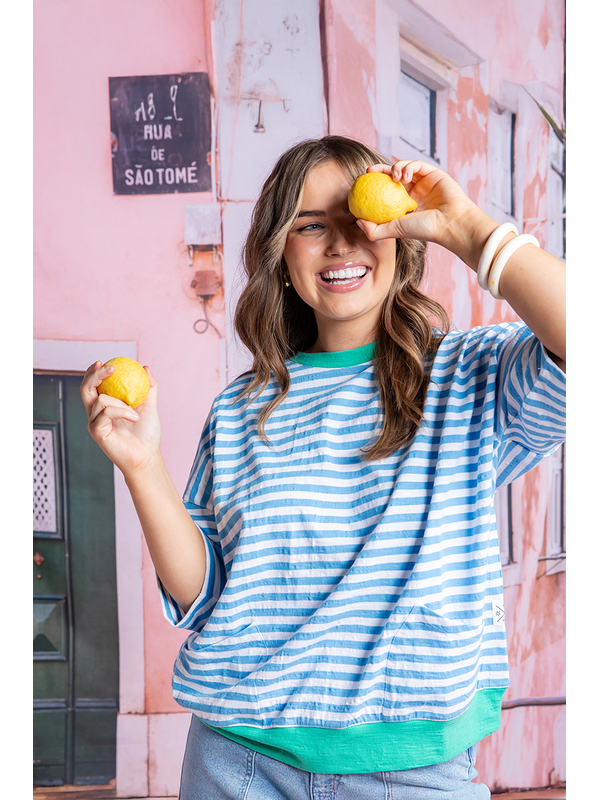 Elm Mazie Stripe Ringer Sweat