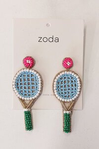 Zoda Tennis Racquet Earring