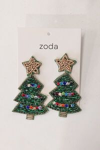Zoda Beaded Christmas Tree Earring