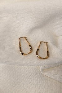 She Jewellery Twist Teardrop Hoops