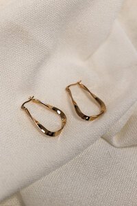 She Jewellery Twist Teardrop Hoops
