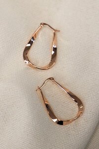 She Jewellery Twist Teardrop Hoops