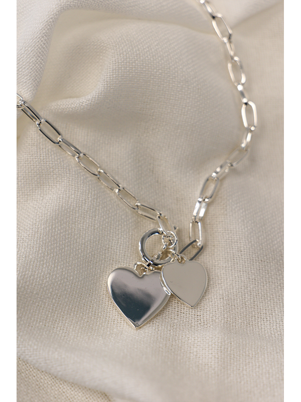 She Jewellery Linked Hearts Necklace