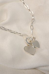 She Jewellery Linked Hearts Necklace