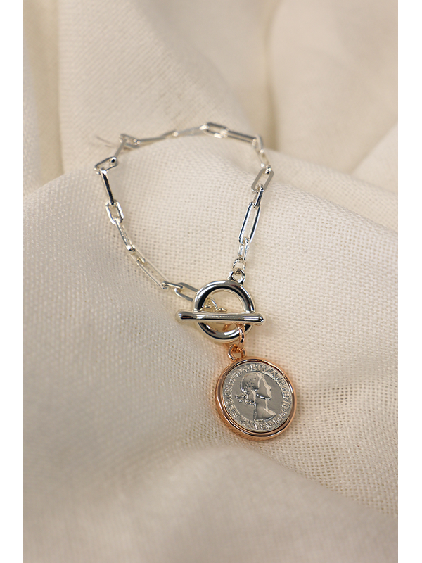 She Jewellery Royal Coin Link Bracelet