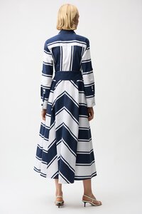 Joseph Ribkoff Stripe Shirt Dress w Sash